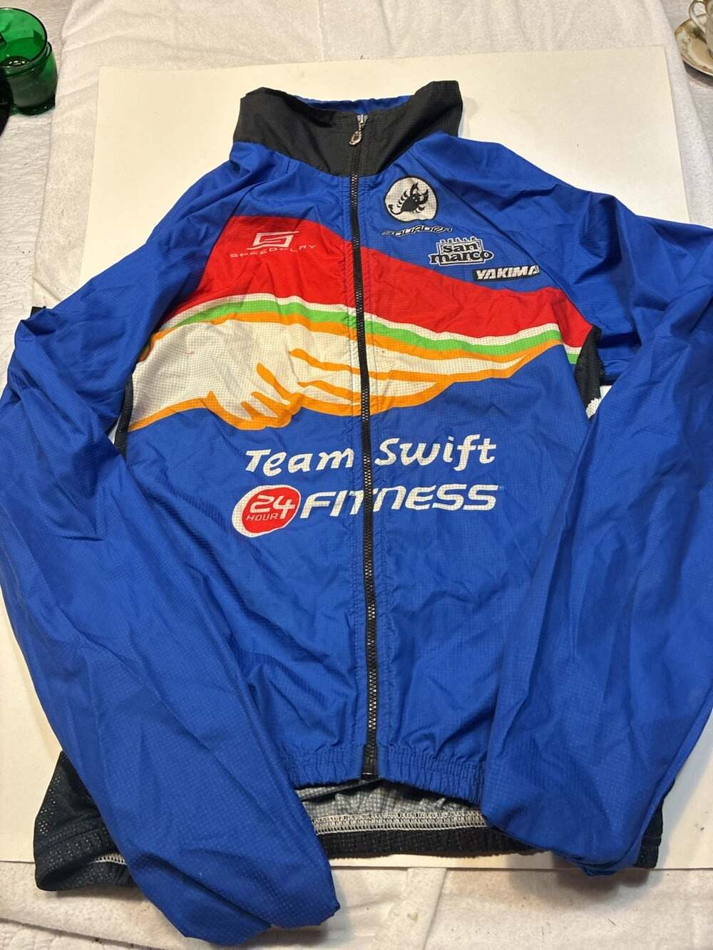 Vintage Squadra Team Swift 24 Hour Fitness Cycling Rain Jacket